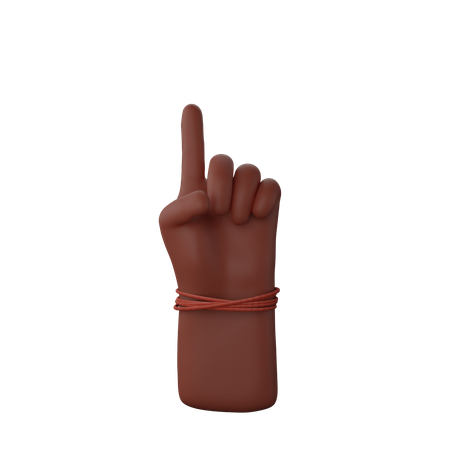 Free Finger up gesture  3D Illustration