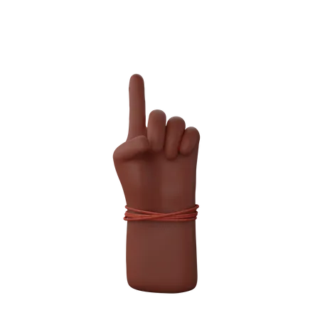 Free Finger up gesture  3D Illustration