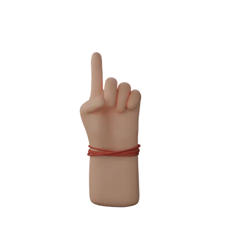 Free Finger up gesture  3D Illustration