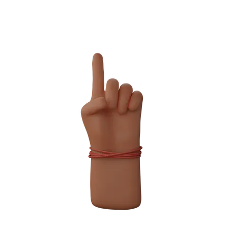 Free Finger up gesture  3D Illustration