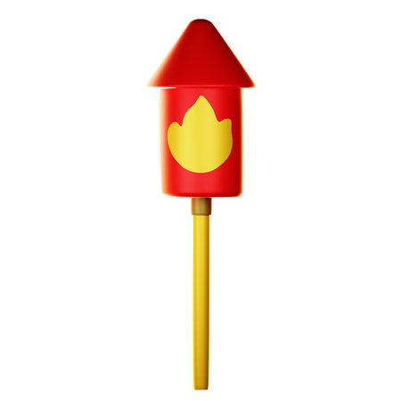 Free Firework Rocket  3D Icon