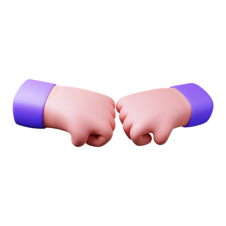Free Fist Bump Gesture  3D Icon
