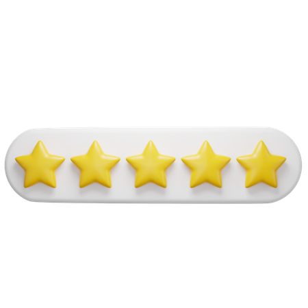 Free Five Star Rating  3D Icon