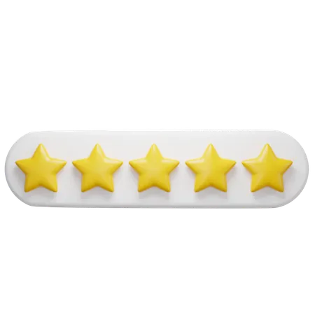 Free Five Star Rating 3 D Icon 3D Icon
