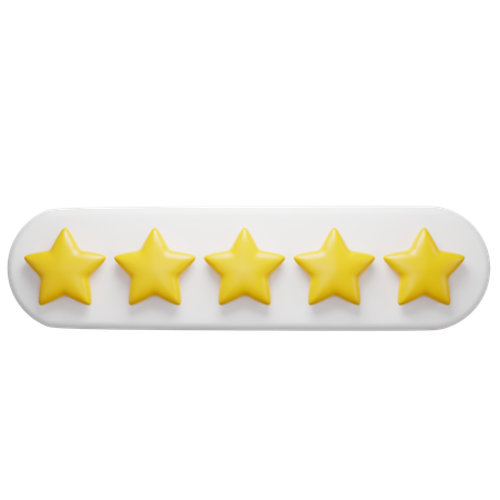 Free Five Star Rating  3D Icon