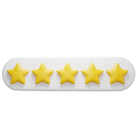 Free Five Star Rating  3D Icon