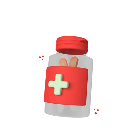 Free Bouteille de pilules  3D Icon