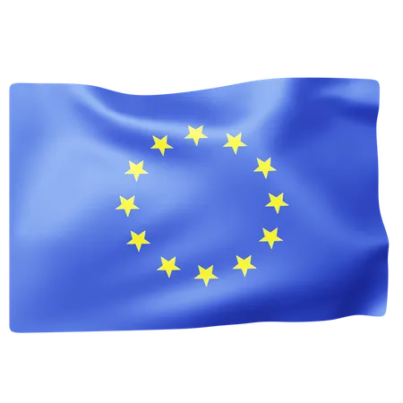 Free Flag of Europe  3D Icon
