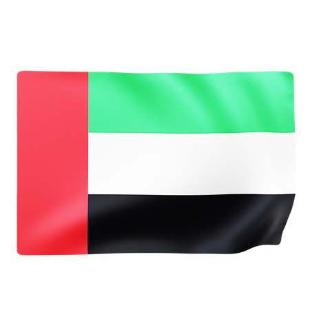 Free Flag of the United Arab Emirates  3D Icon