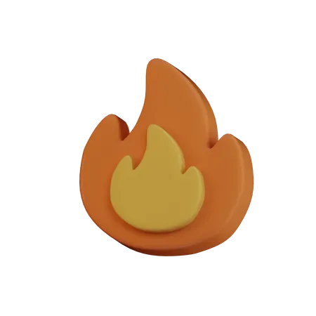 Free Flame  3D Icon
