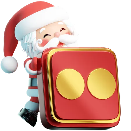 Free Flickr Portrays Santa Presenting The Flickr Logo In A Picturesque 3 D Setting Encapsulating Festive Moments And Visual Delights 3D Icon