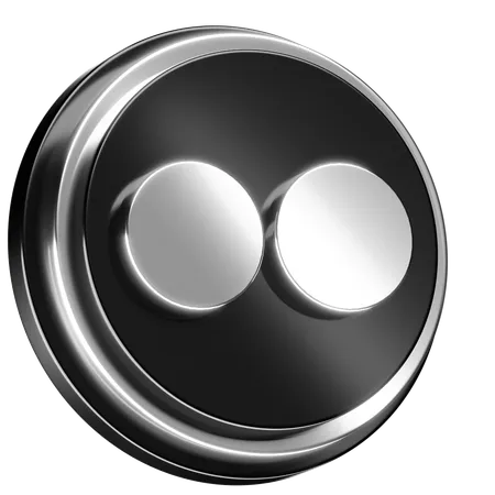 Free Flickr Logo Designed In Silver And Black With A 3 D Look 3D Icon