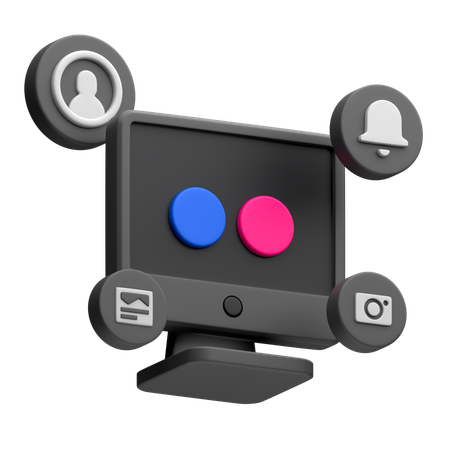 Free 데스크탑 모니터의 flickr  3D Icon