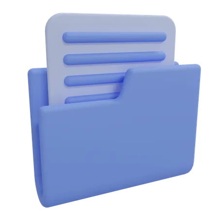 Free Folder Document 3D Icon