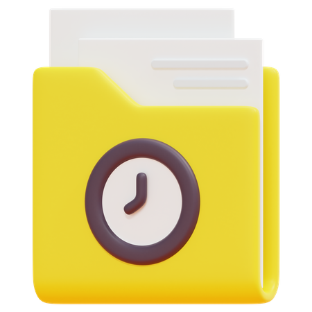 Free Folder Deadline  3D Icon