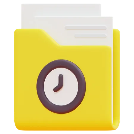 Free Folder Deadline  3D Icon