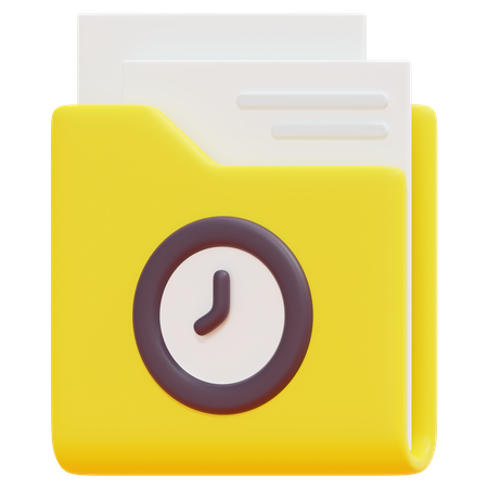 Free Folder Deadline 3D Icon