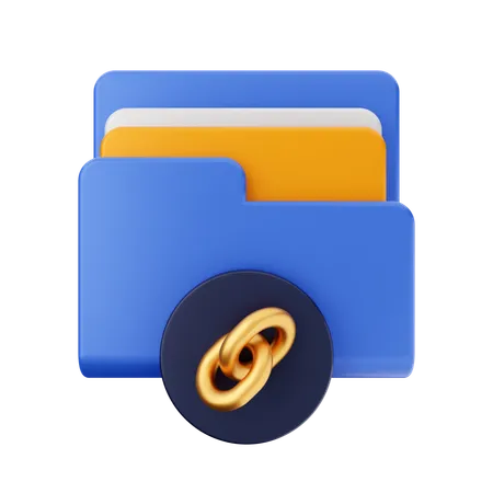 Free Folder Link  3D Icon