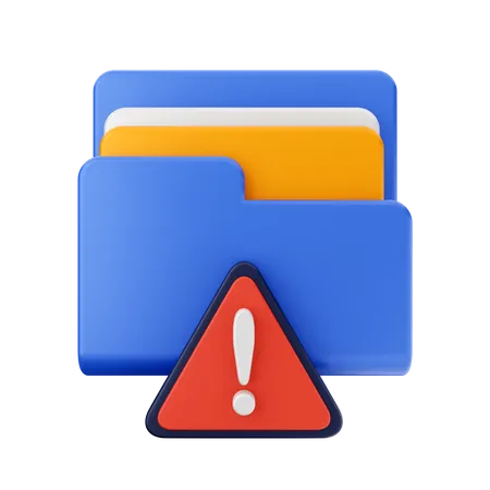 Free Folder Warning  3D Icon