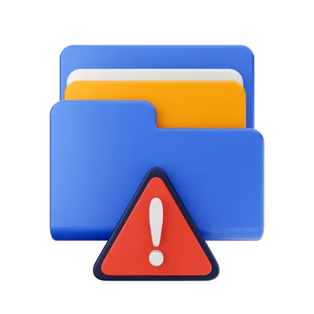 Free Folder Warning  3D Icon