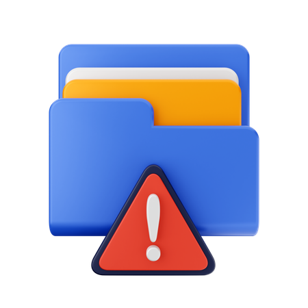 Free Folder Warning  3D Icon