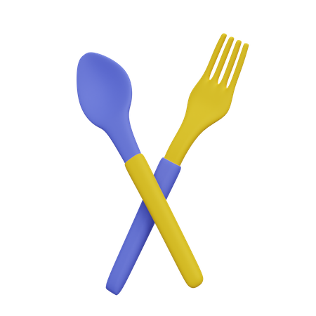 Free Fork And Spoon  3D Icon