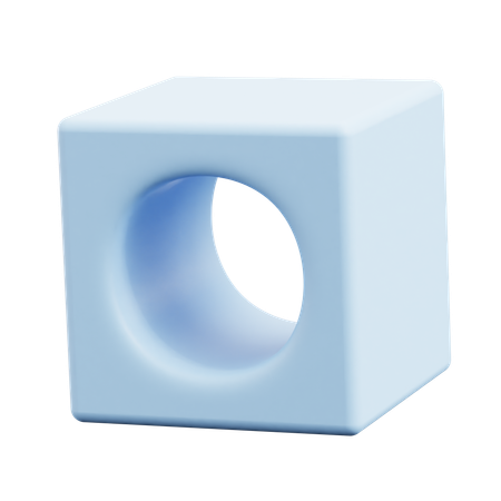 Free Forme astratte del cubo cavo  3D Icon