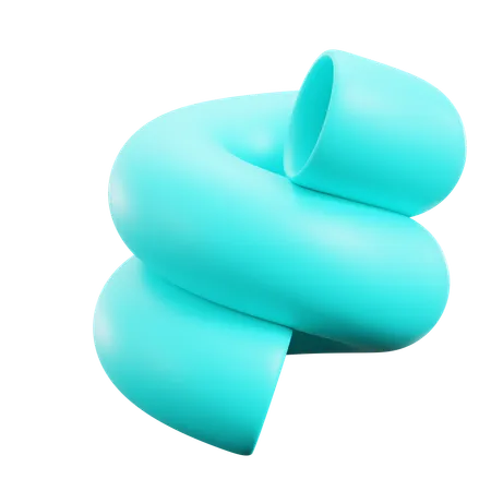 Free Formes abstraites en spirale bleue  3D Icon