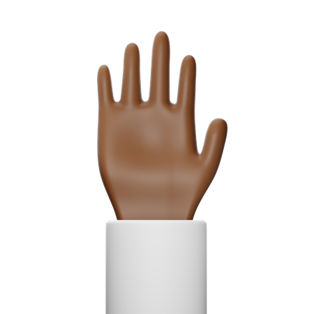 Free Four Finger Hand Gesture  3D Icon