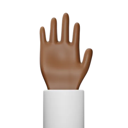 Free Four Finger Hand Gesture  3D Icon