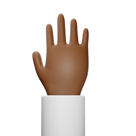 Free Four Finger Hand Gesture  3D Icon