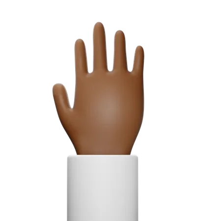 Free Four Finger Hand Gesture  3D Icon