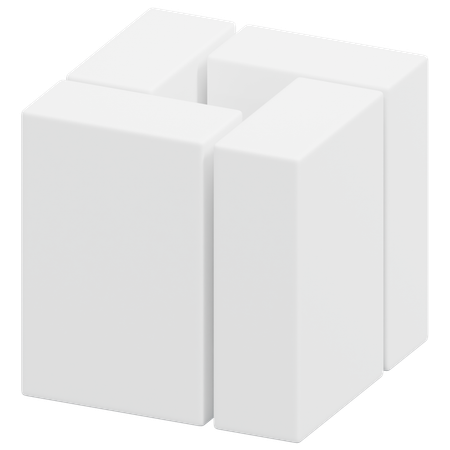 Free Four Pillar Cubes  3D Icon