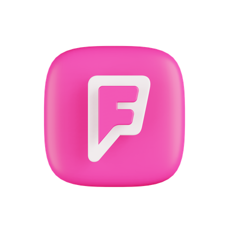 Free Foursquare  3D Icon
