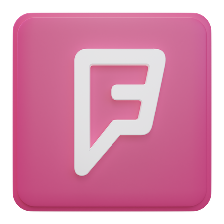 Free Foursquare  3D Icon