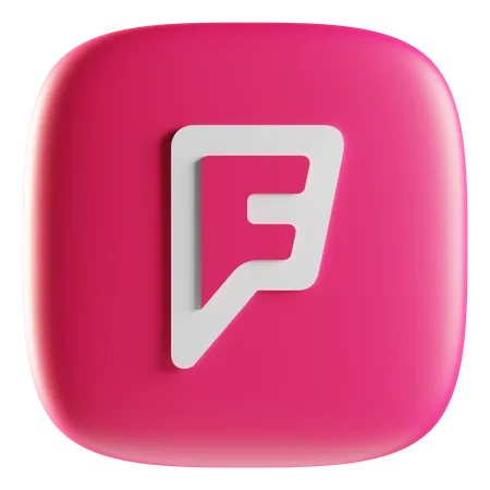 Free Foursquare  3D Icon