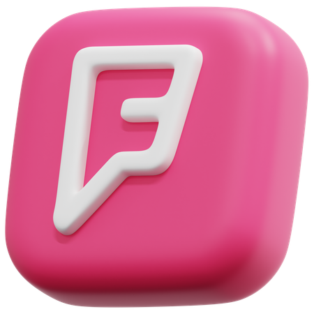 Free Foursquare  3D Icon