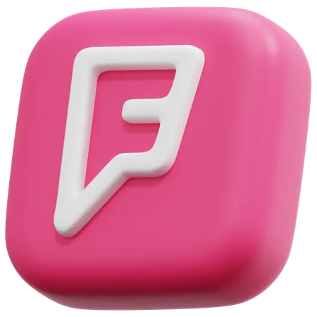 Free Foursquare  3D Icon