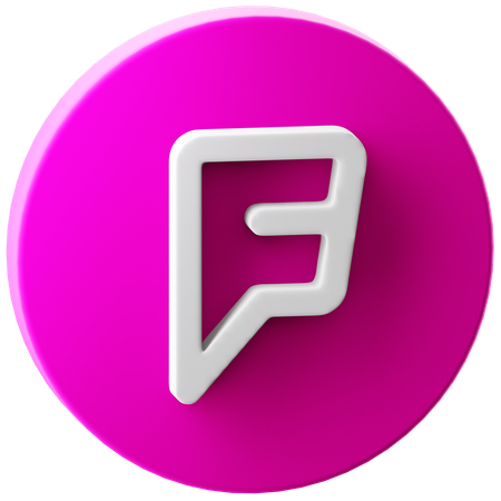 Free Foursquare  3D Icon