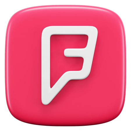 Free Foursquare  3D Icon