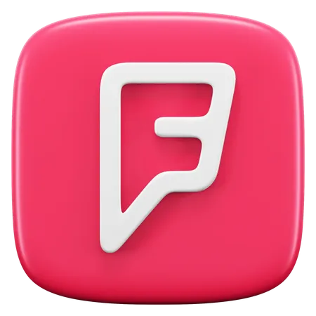 Free Foursquare  3D Icon