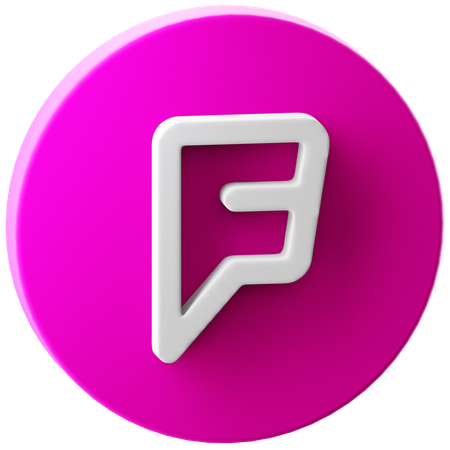 Free Foursquare  3D Icon