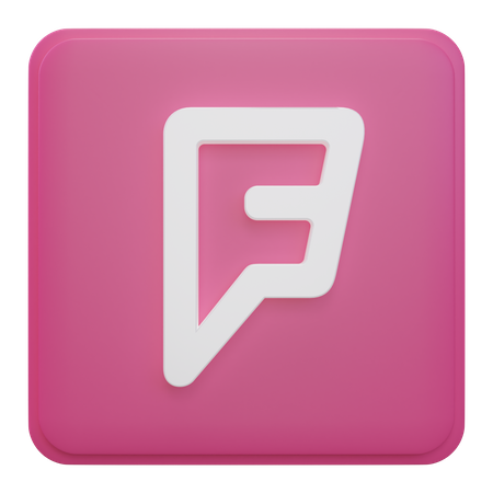 Free Foursquare  3D Icon