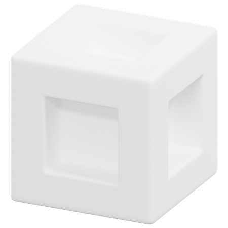Free Framed Hollow Cube  3D Icon