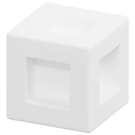 Free Framed Hollow Cube  3D Icon