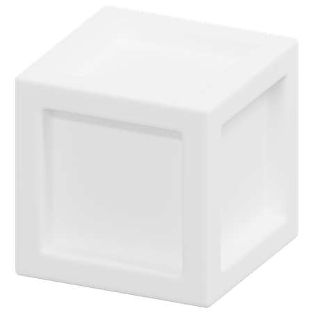 Free Framed Solid Cube  3D Icon