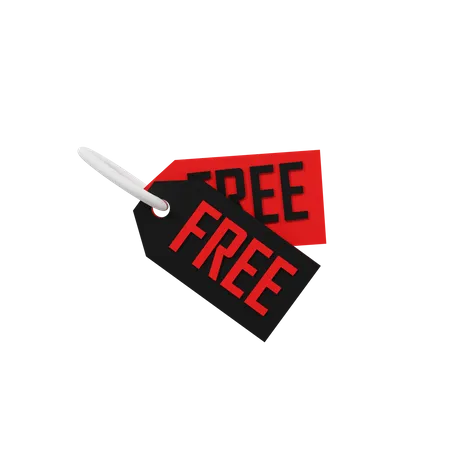 Free Free Tag  3D Icon