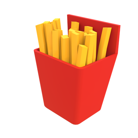 Free French Fries  3D Illustration