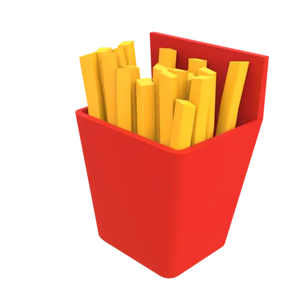 Free French Fries  3D Illustration