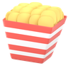 3d fried potatoes chips illustration